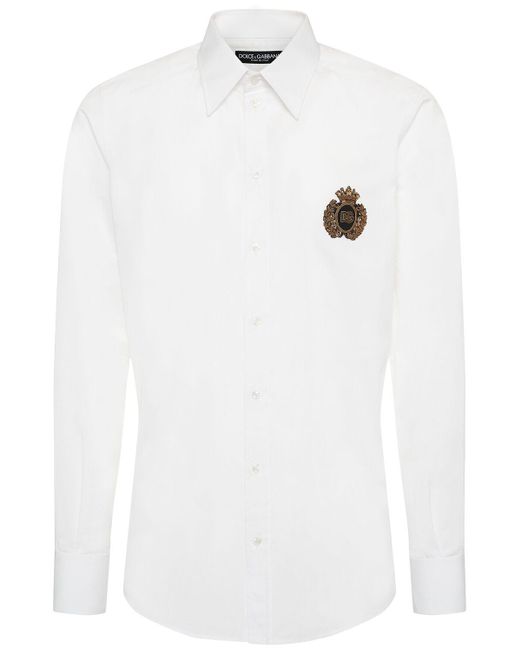 メンズ Dolce & Gabbana ンポプリンシャツ White