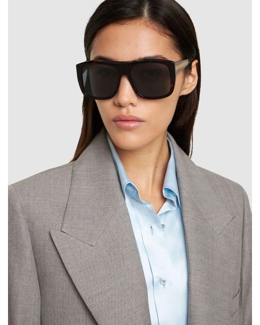 Stella McCartney Black Squared Acetate Sunglasses