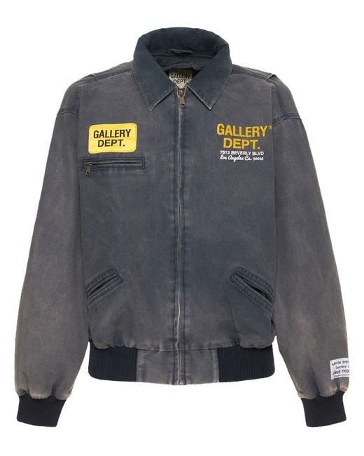 GALLERY DEPT. Gray Mechanic Cotton Varsity Jacket for men