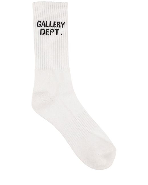 GALLERY DEPT. White Logo Cotton Blend Socks for men