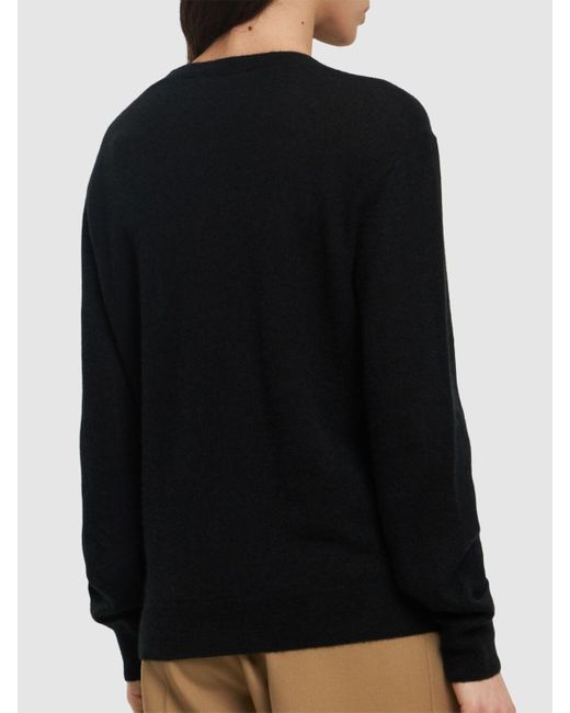 Suéter de mezcla de cashmere Saint Laurent de color Black
