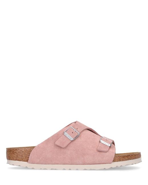 Birkenstock Zurich Suede Sandals in Pink | Lyst