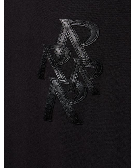 Represent Black Cotton T-Shirt W/ Logo Appliqué for men