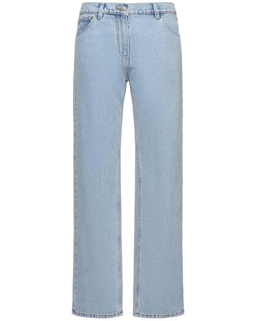 Magda Butrym Blue Damen Gerade Jeans Aus Denim