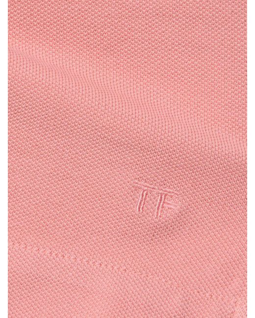 Tom Ford Pink Tennis Cotton Piqué Polo for men