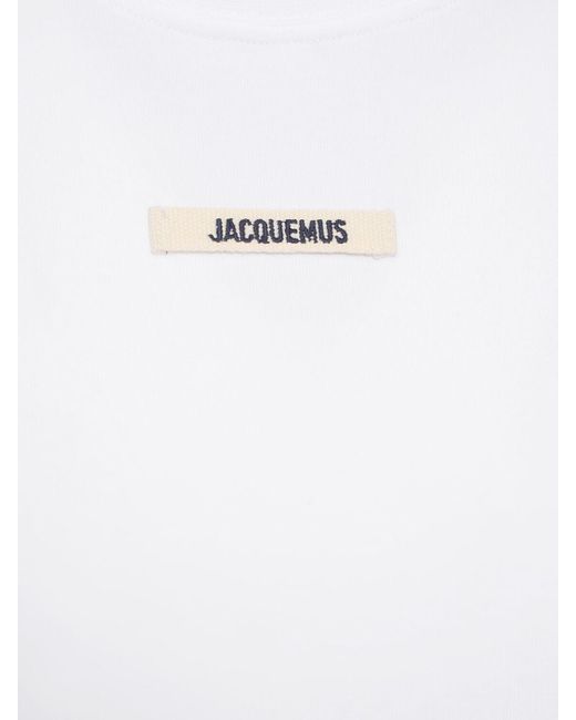 Jacquemus White T-Shirt Gros Grain