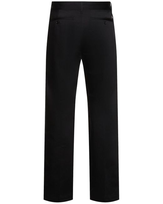 Pantalones chinos de algodón AMI de hombre de color Black