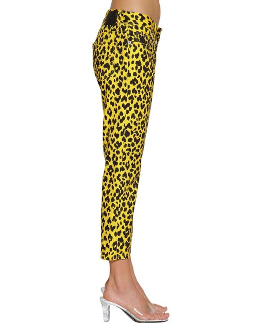 yellow leopard pants