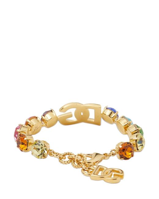 Bracelet a cristaux Dolce & Gabbana en coloris Métallisé Femme Bracelets Bracelets Dolce & Gabbana 
