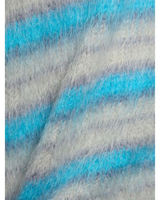 Gilet in maglia di misto mohair pettinato di Marni in Blue da Uomo
