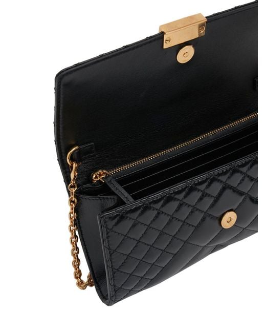 Petit sac porté épaule en cuir matelassé Versace en coloris Black