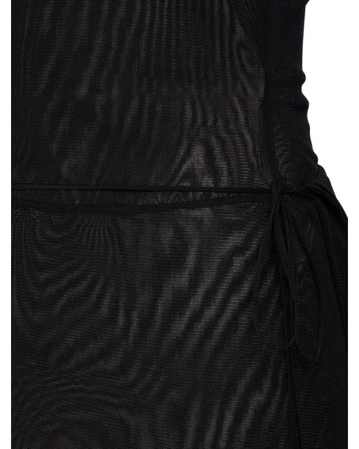 Saint Laurent Black Nylon Pareo Dress