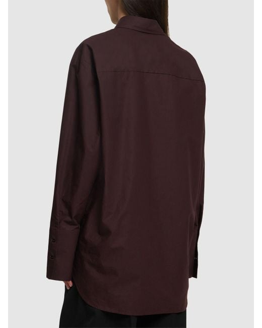 Frankie Shop Purple Damen Langes Kleid Aus Baumwollmischstrick „Helen“
