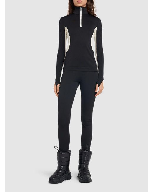 Moncler Tech Turtleneck Sweatshirt Black