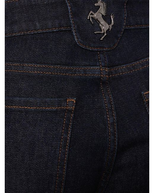 Ferrari Blue Jeans Aus Denim Mit Hoher Taille