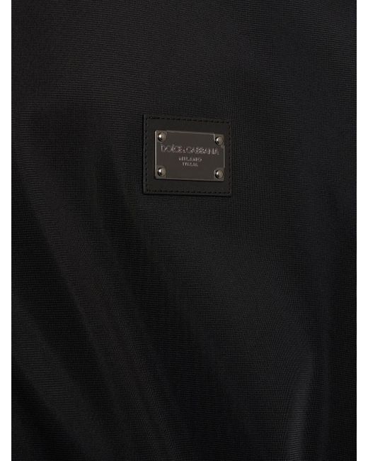 Felpa con zip dg essential tech di Dolce & Gabbana in Black da Uomo