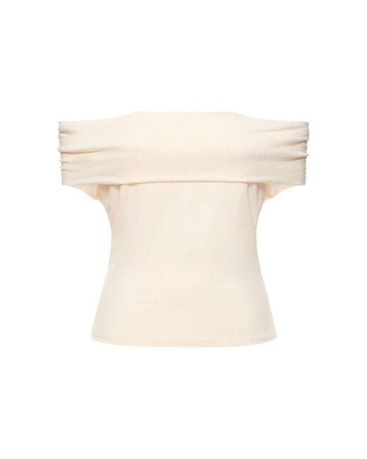 Reformation Natural Cello Asymmetric Knitted Top