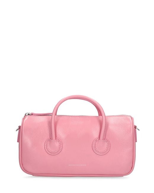 MARGE SHERWOOD Pink Small Zipper Leather Top Handle Bag
