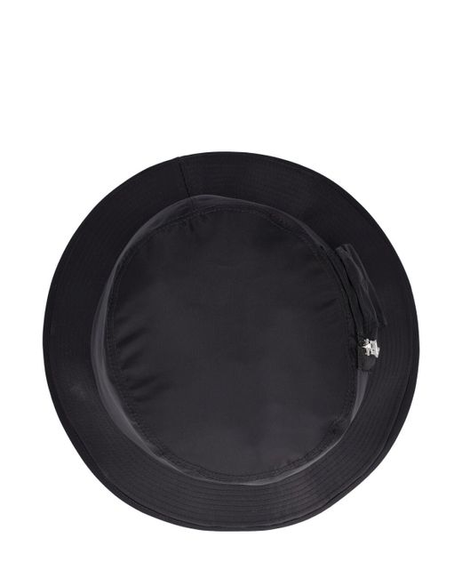 Sacai Black Double Brim Nylon Twill Bucket Hat for men