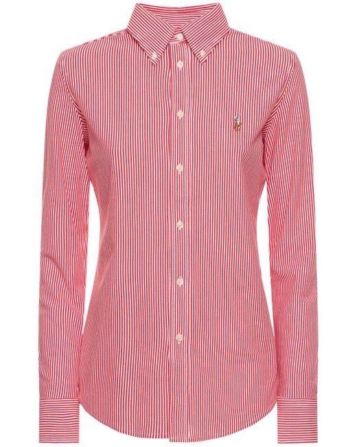 Camiseta de manga larga con logo Polo Ralph Lauren de color Pink