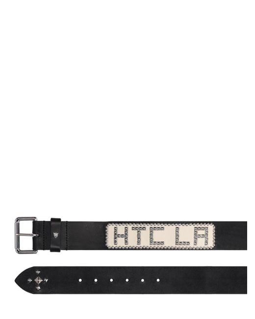 HTC Black 4cm Htc L.a. Studded Leather Belt for men