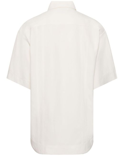 Camisa de lino y viscosa Loulou Studio de color White