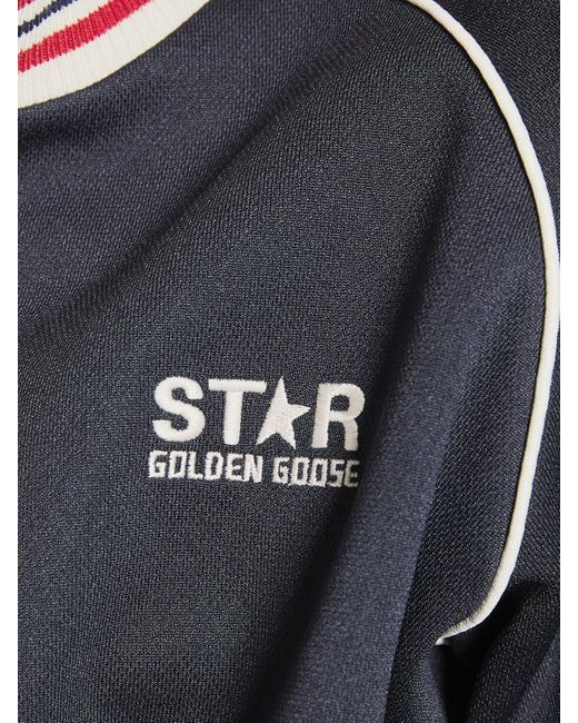 Golden Goose Deluxe Brand Blue Sweatshirt Aus Technostoff "star"