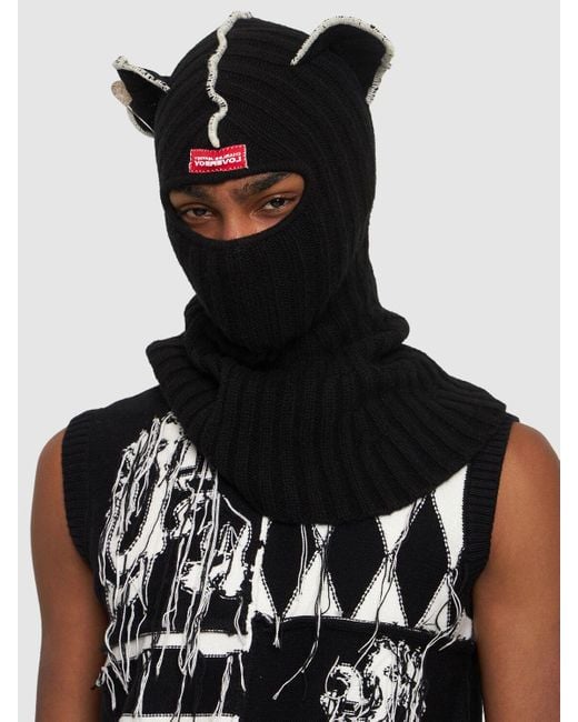 メンズ Charles Jeffrey Lvr Exclusive Chunky Ears バラクラバ Black