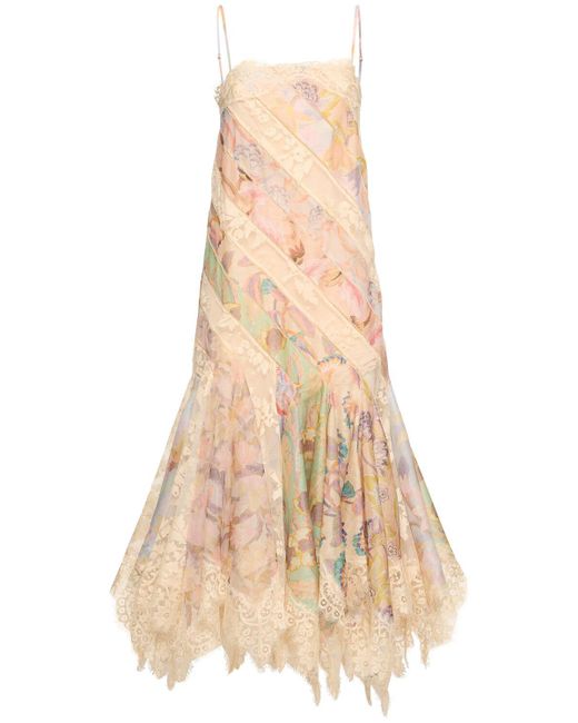 Zimmermann Natural Kleid Aus Baumwollmischung "eden"