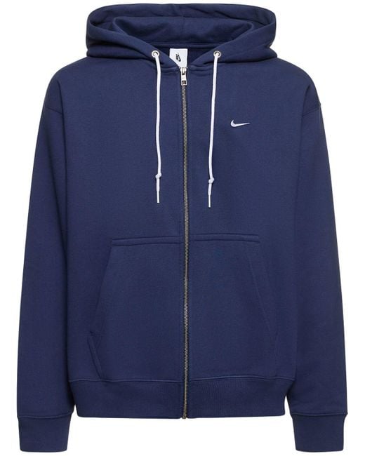 Blue nike zip up hoodie discount
