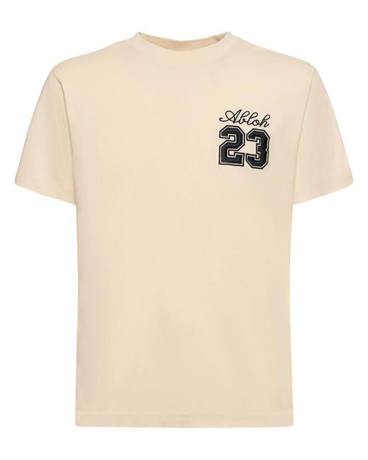 Camiseta de algodón con logo Off-White c/o Virgil Abloh de hombre de color Natural