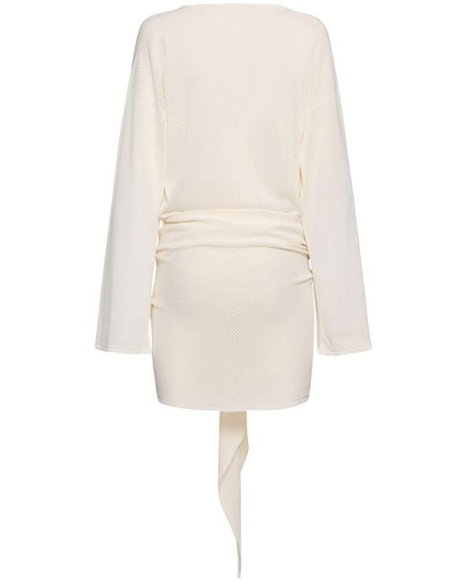 The Attico White Damen Minikleid „Openwork“