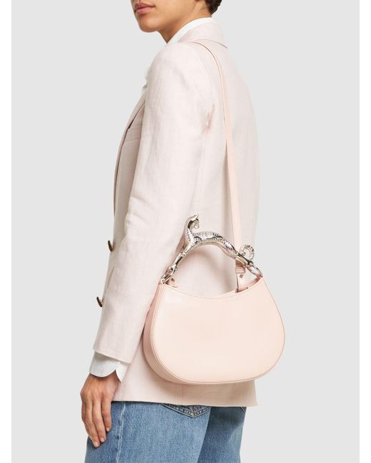 Lanvin Pink Cat Handle Leather Bag