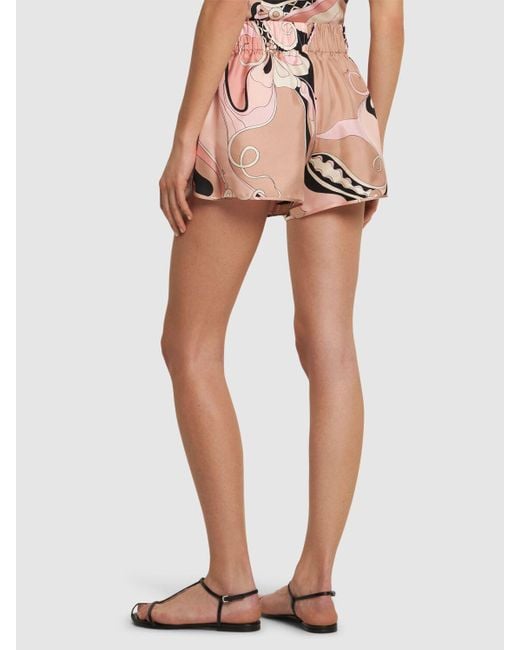 Emilio Pucci シルクツイルハーフパンツ Pink