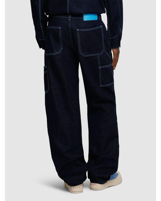 メンズ MSGM ダブルニーパンツ Blue