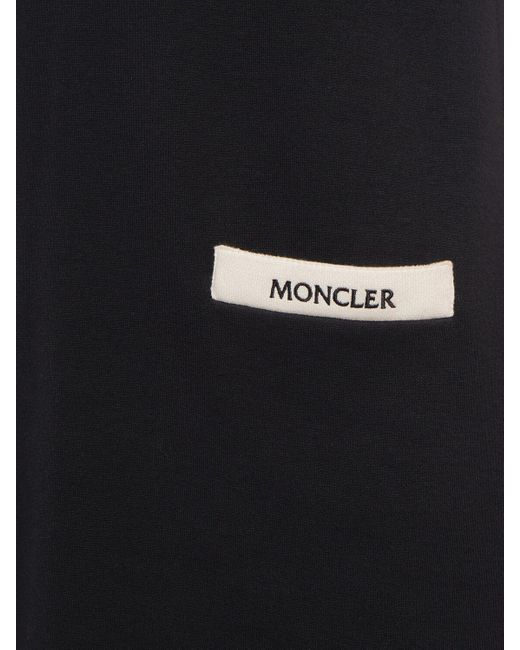 Moncler Black Cotton Blend Polo Shirt Dress