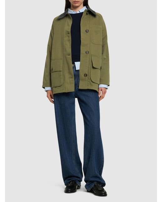 Barbour Green Pennycress Cotton Canvas Jacket