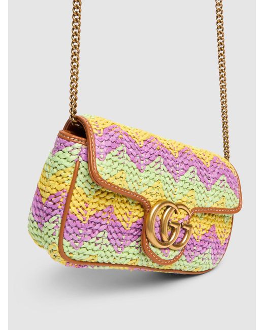 Gucci Gray Super Mini gg Marmont Crochet Bag