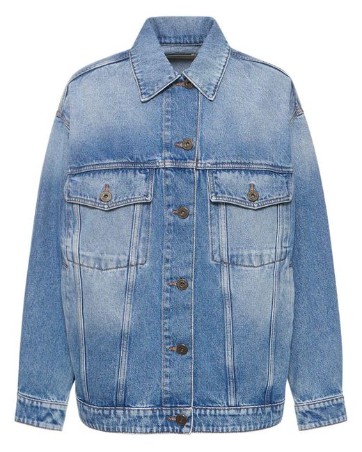 Weekend by Maxmara Blue Pio Oversize Cotton Denim Jacket