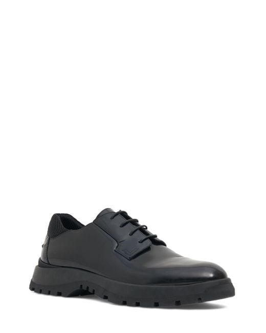 Versace Black Leather Lace-Up Shoes for men
