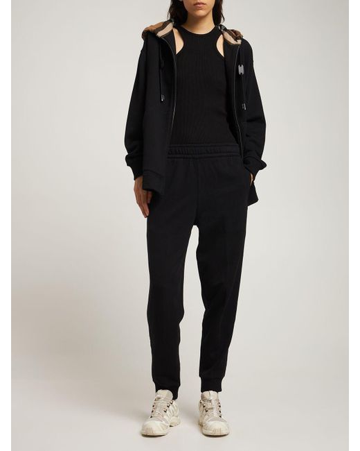 Burberry Melodie Oversized Cotton Hoodie in Black | Lyst