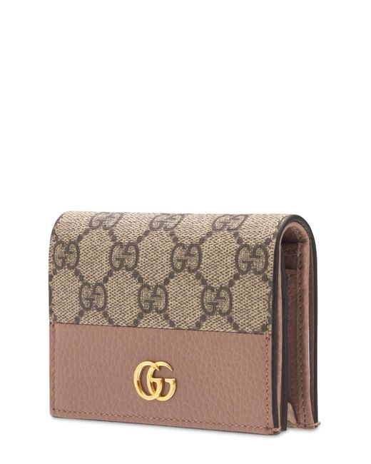Gucci Gray gg Marmont Canvas & Leather Wallet
