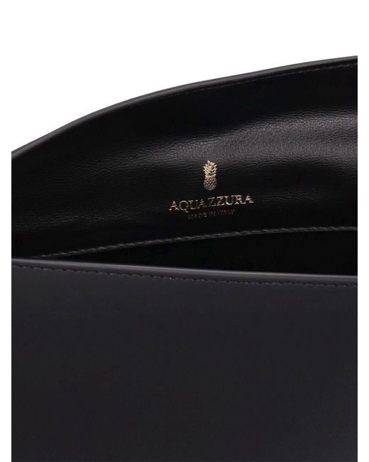 Aquazzura Black Mini Purist Leather Pouch