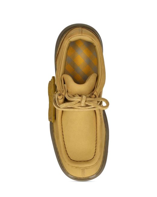 Scarpe creeper in camoscio 30mm di Burberry in Yellow