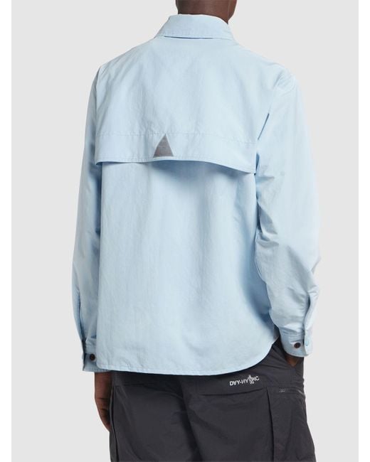 3 MONCLER GRENOBLE Blue Nax Tech Shirt Jacket for men