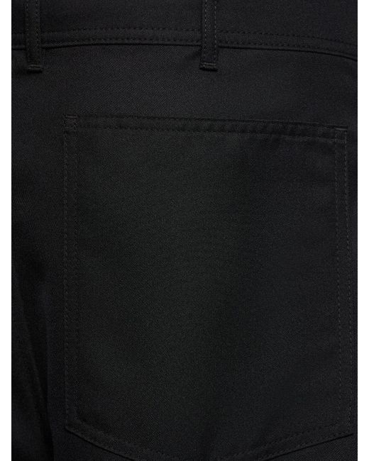 Comme des Garçons Black Solid Twill Shorts for men