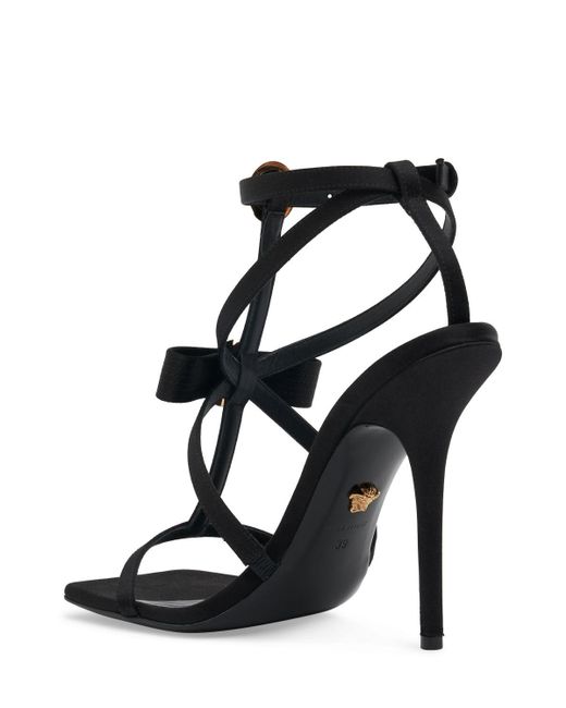 Versace Black 110Mm Satin Sandals