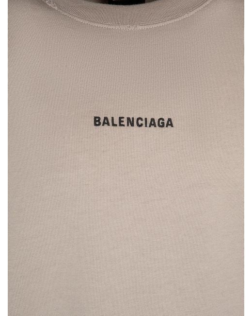 Balenciaga White Destroyed Vintage Cotton Jersey T-shirt for men