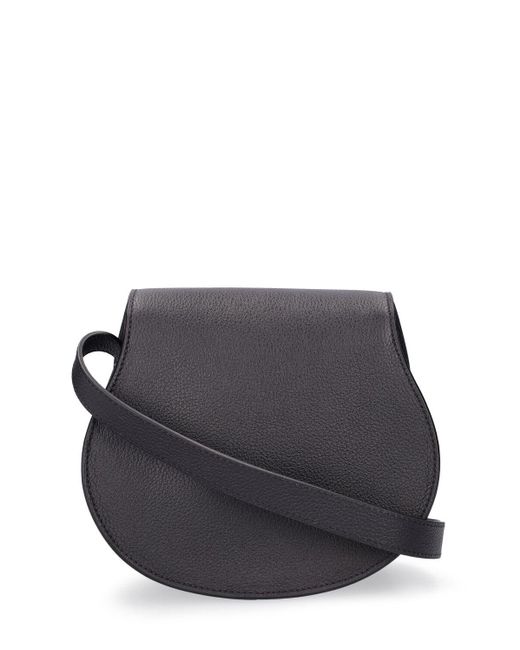 Chloé Gray Small Marcie Leather Shoulder Bag