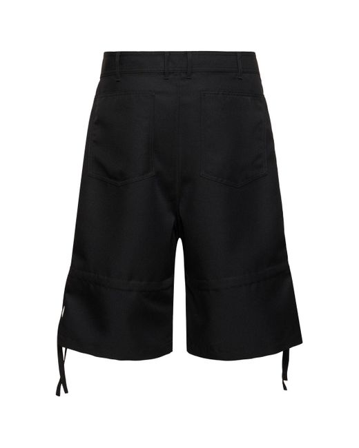 Shorts in twill di Comme des Garçons in Black da Uomo